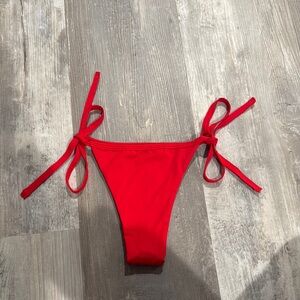 Four Three Seven Red Bikini Bottom